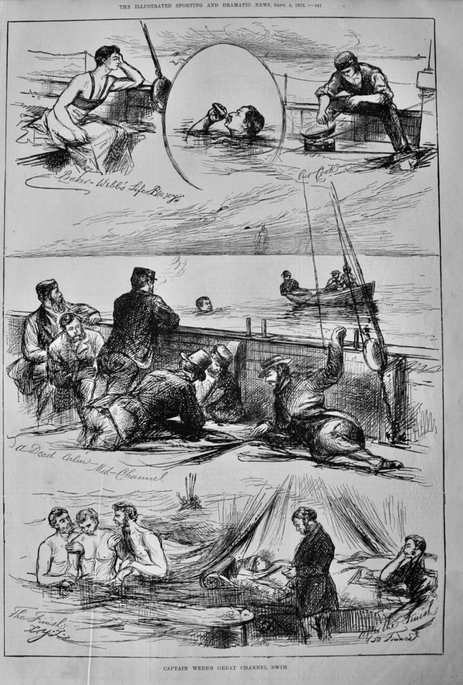Captain Webb's Great Channel Swim.  1875.