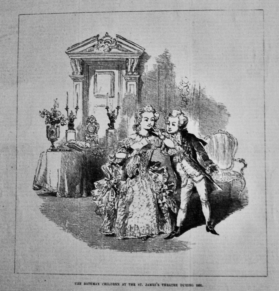 The Bateman Children at the St. James's Theatre during 1851.