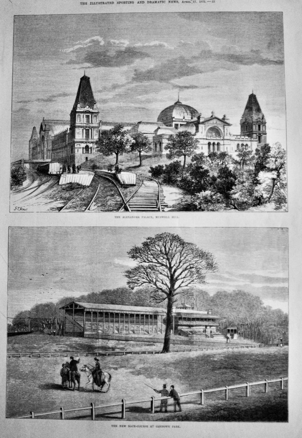 The Alexandra Palace, Muswell Hill.  1875.