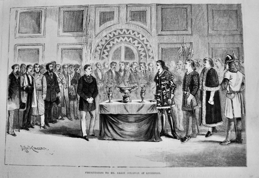 Presentation to Mr. Barry Sullivan at Liverpool. 1875.