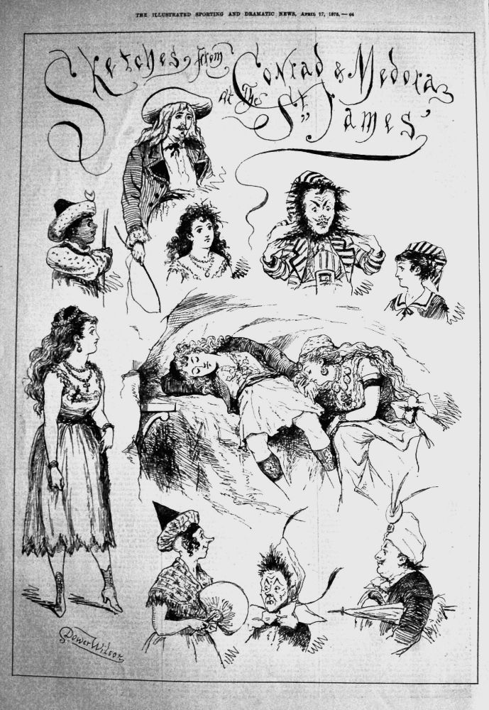 Sketches from Conrad and Medora at the St. James.  1875.