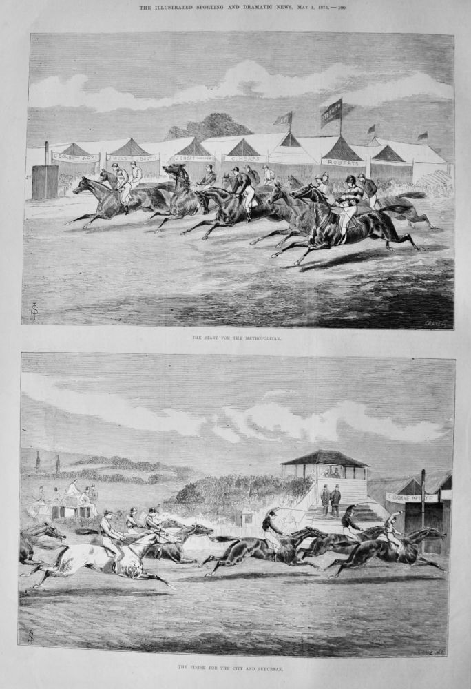The Finish for the City and Suburban. (Horse Racing)  1875.