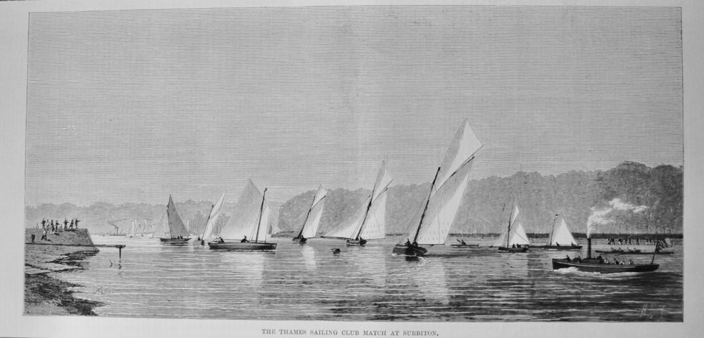 The Thames Sailing Club Match at Surbiton.  1875.