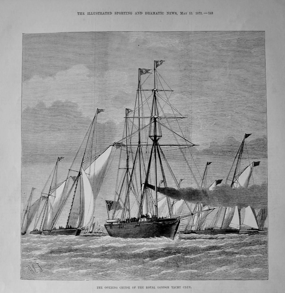 The Opening Cruise of the Royal London Yacht Club.  1875.
