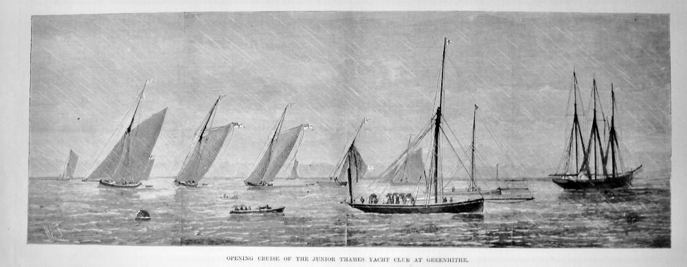 Opening Cruise of the Junior Thames Yacht Club at Greenhithe,  1875.