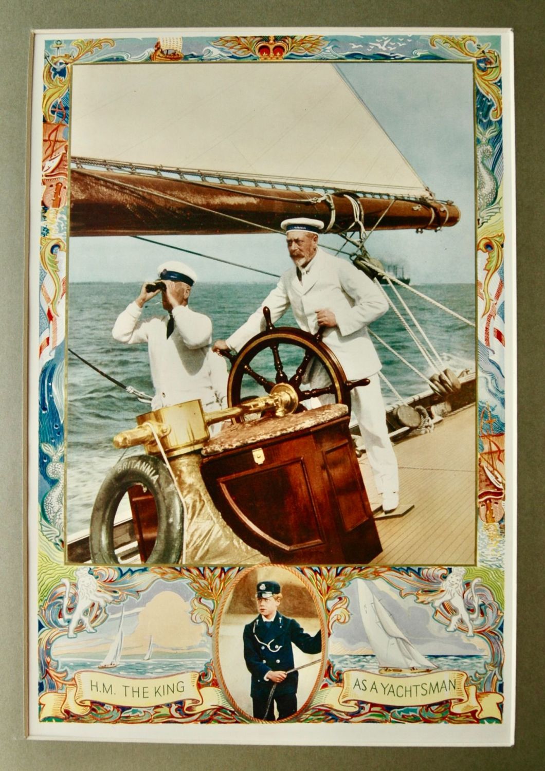 H.M. The King as a Yachtsman.  (King George VI.)
