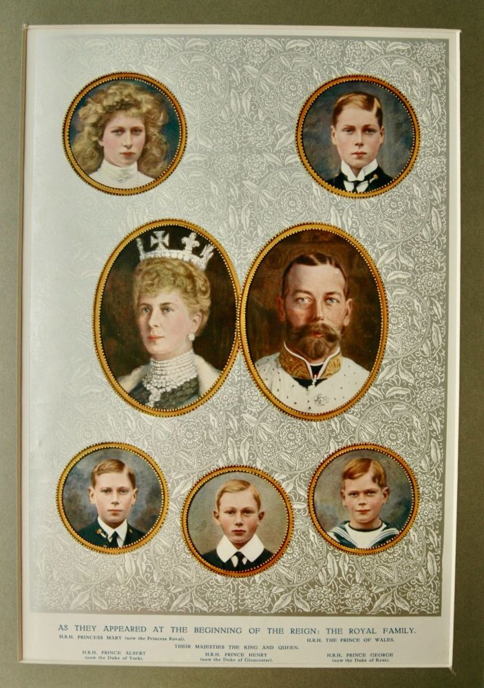 As They Appeared at the beginning of the Reign :  The Royal Family.   (King George V. and Queen Mary.)