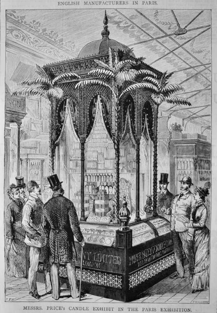 Messrs. Price's Candle Exhibit in the Paris Exhibition.  1879.