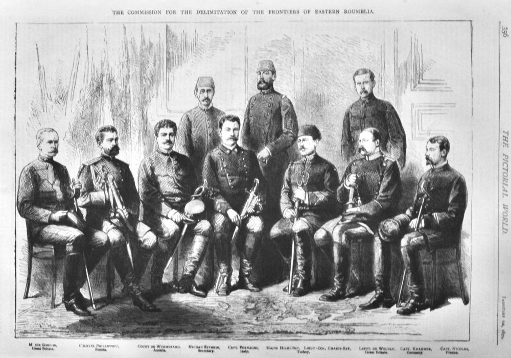 The Commission for the Elimination of the Frontiers of Eastern Roumelia.  1879.