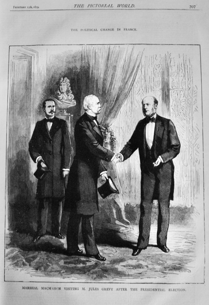 The Political Change in France :  Marshal McMahon Visiting M. Jules Grey after the Presidential Election.  1879.