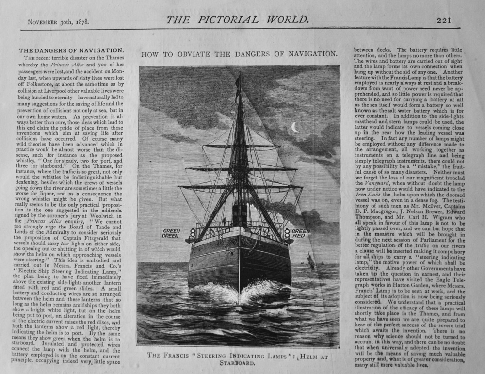 The Dangers of Navigation.  1878.