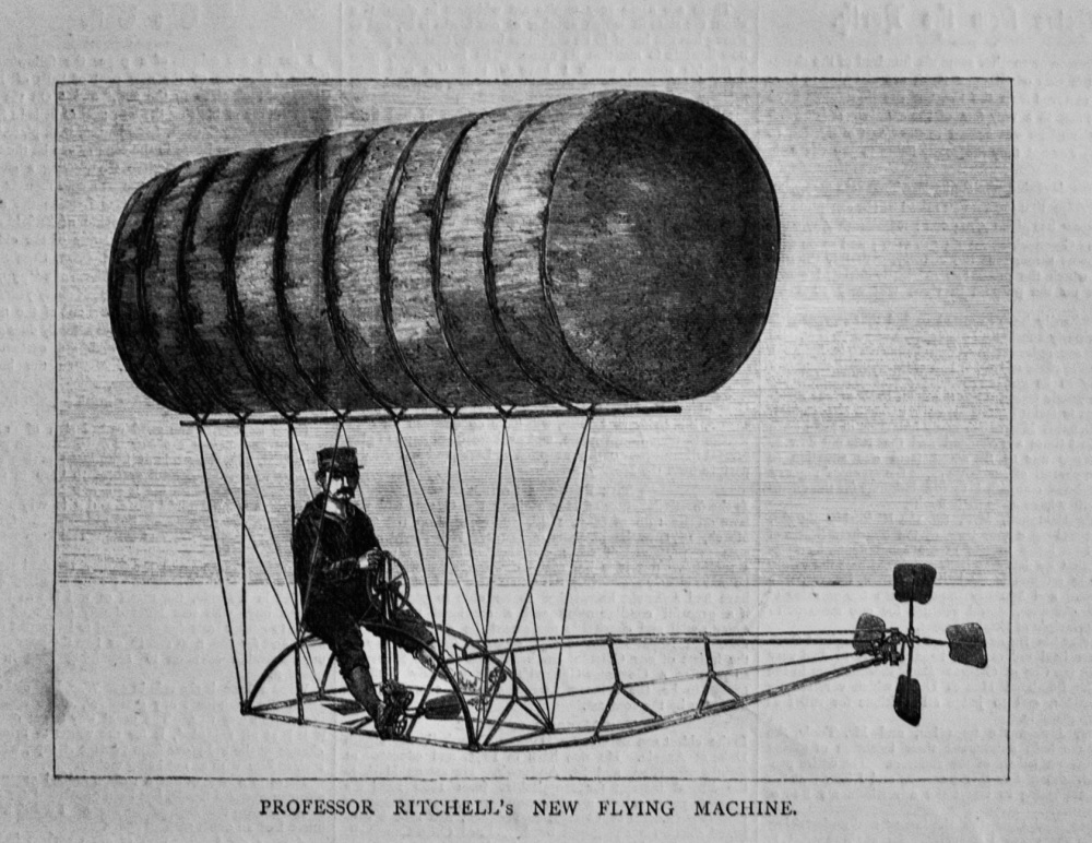 Professor Ritchell's New Flying Machine.  1878.