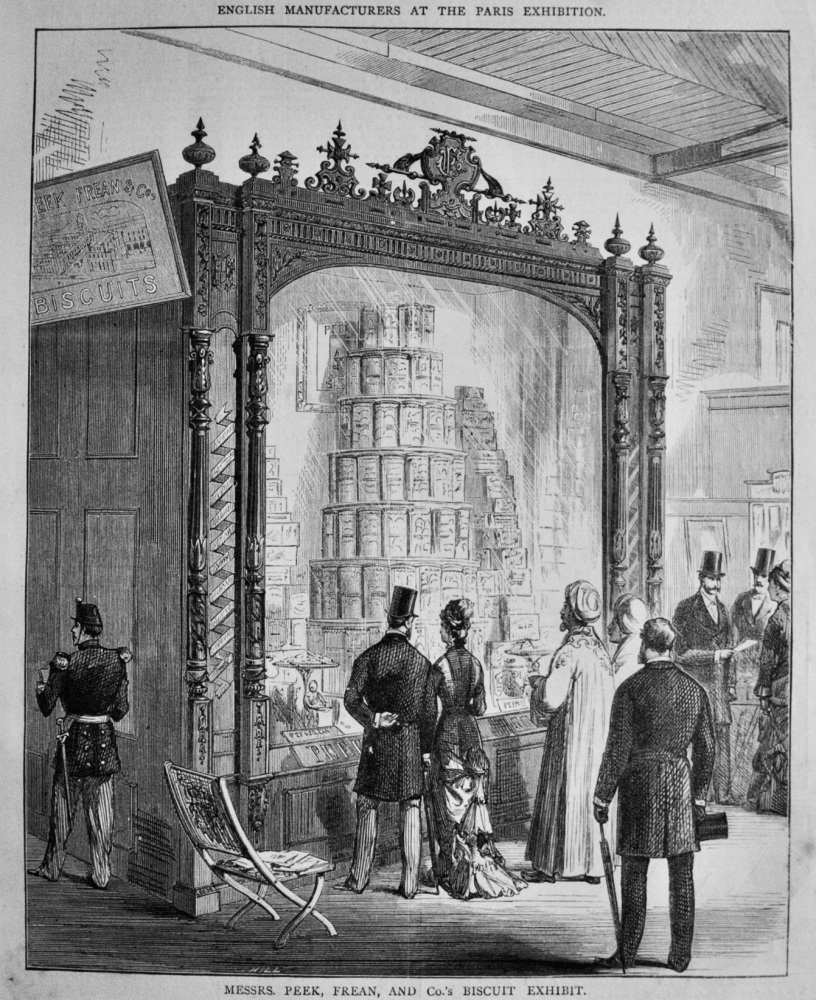 English Manufacturers at the Paris Exhibition :  Messrs. Peek, Freak, and Co.'s Biscuit Exhibit.  1878.