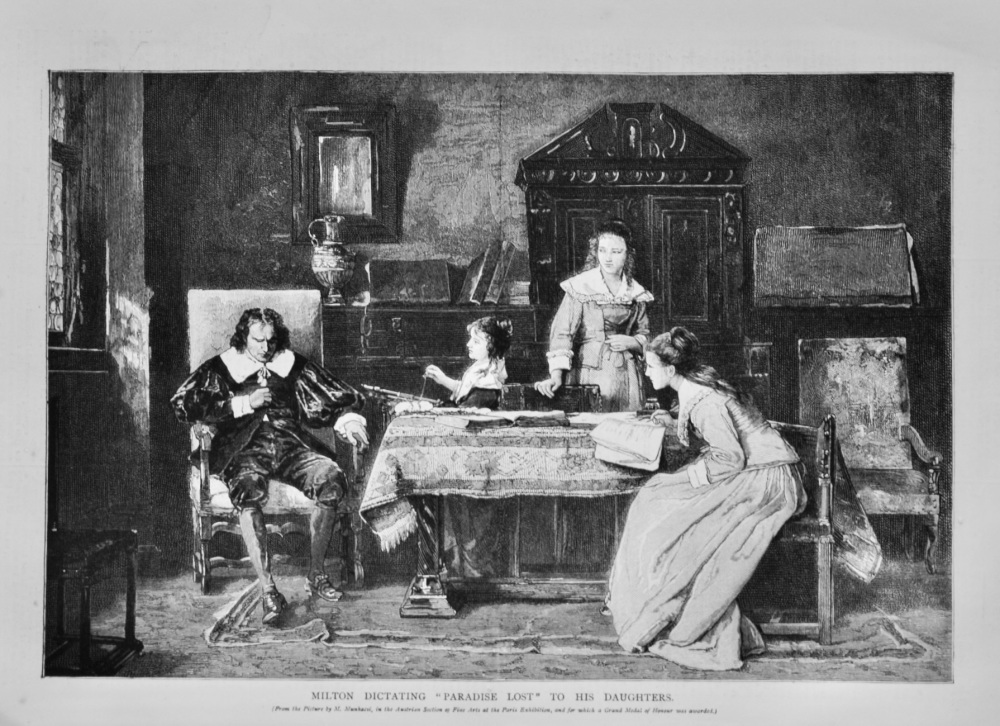 Milton Dictating "Paradise Lost" to His Daughters.  1878.