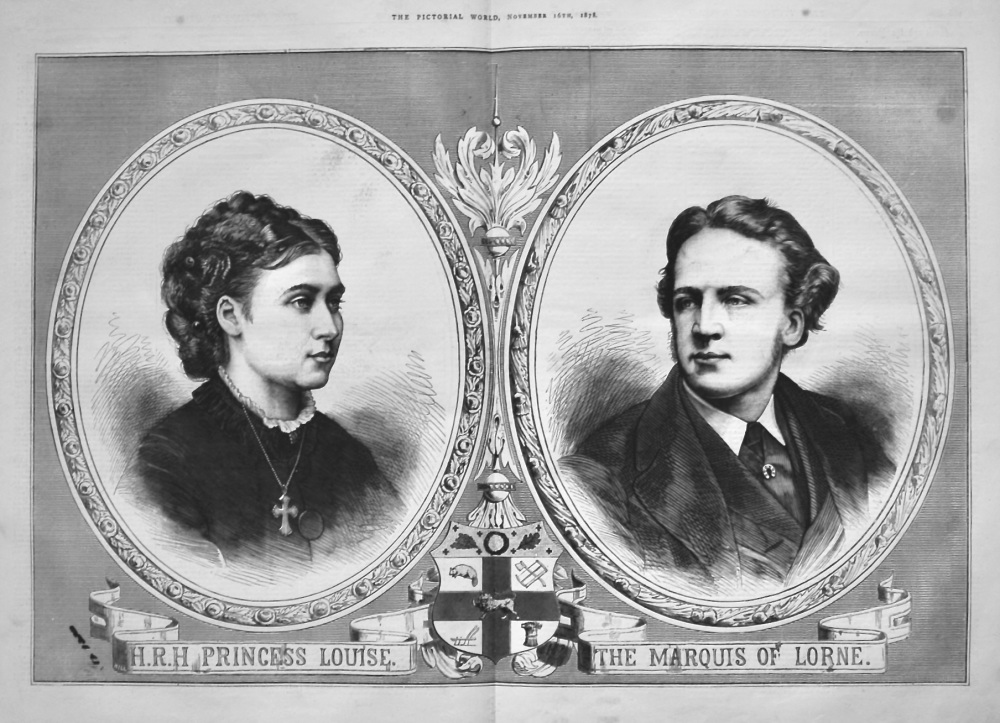 H.R.H. Princess Louise  and  The Marquis of Lorne.  1878.