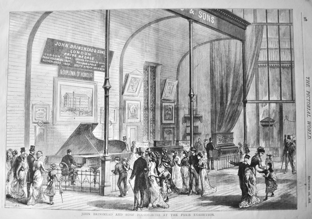 John Brinsmead and Sons' Pianofortes at the Paris Exhibition.  1878.