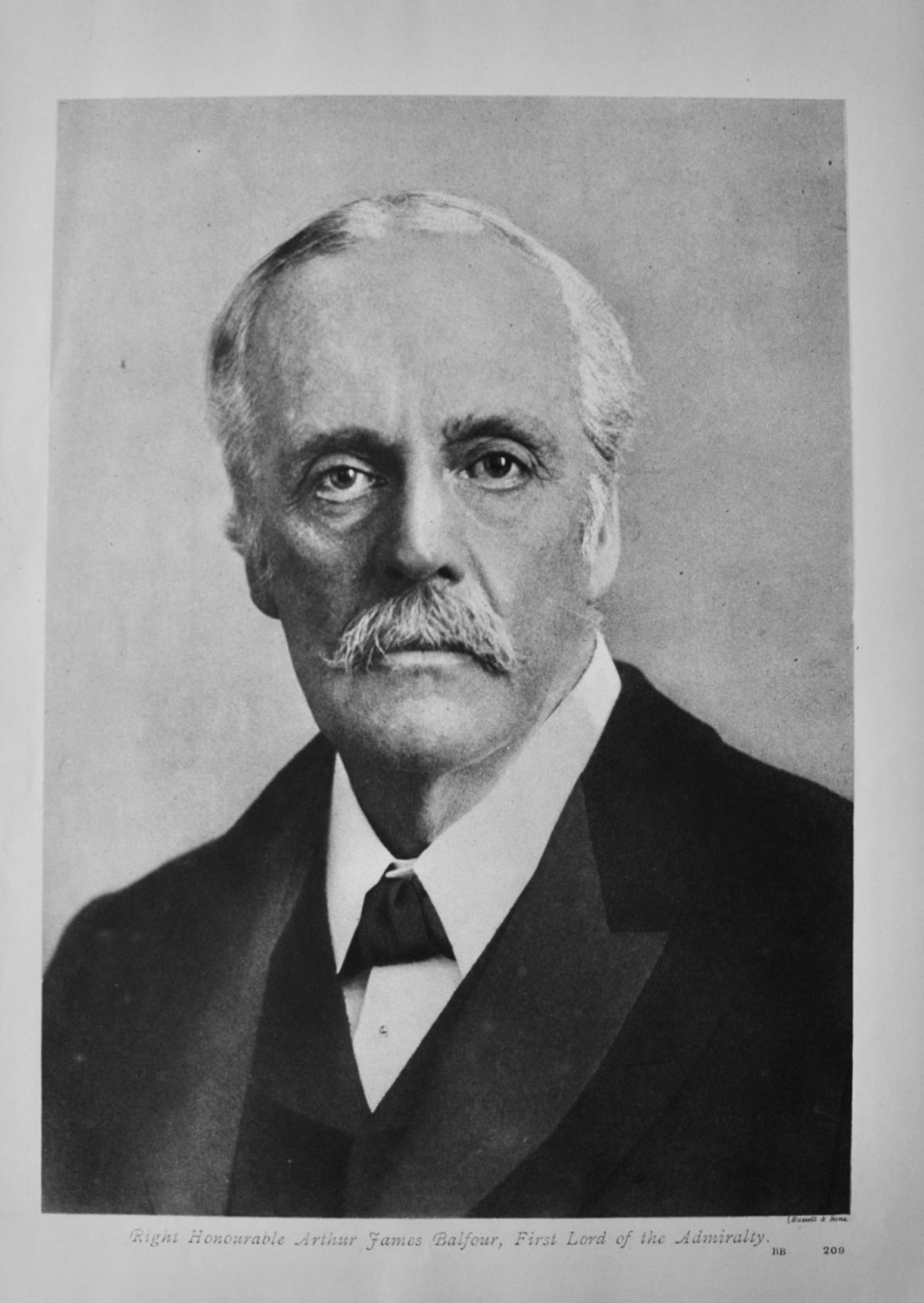 Right Honourable Arthur James Balfour, First Lord of the Admiralty.  (1914 