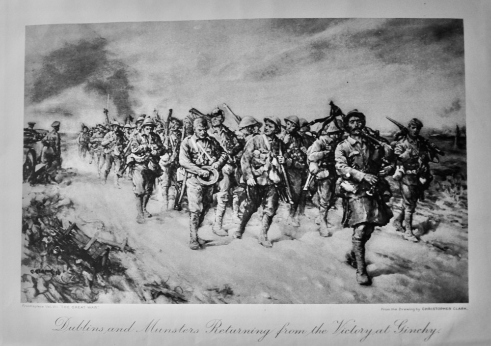 Dublins and Munsters Returning from the Victory at Ginchy,  1916.