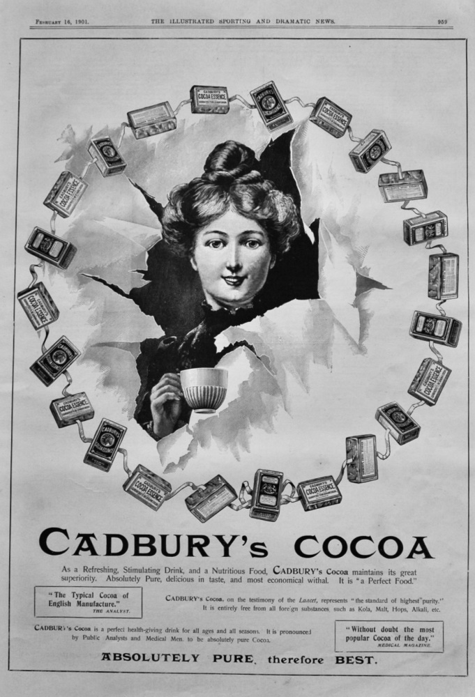 Cadbury's Cocoa.  1901.
