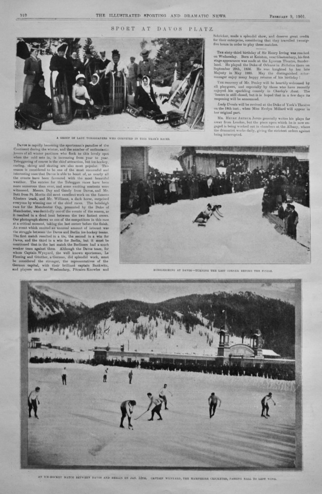 Sport at Davos Platz.  1901.