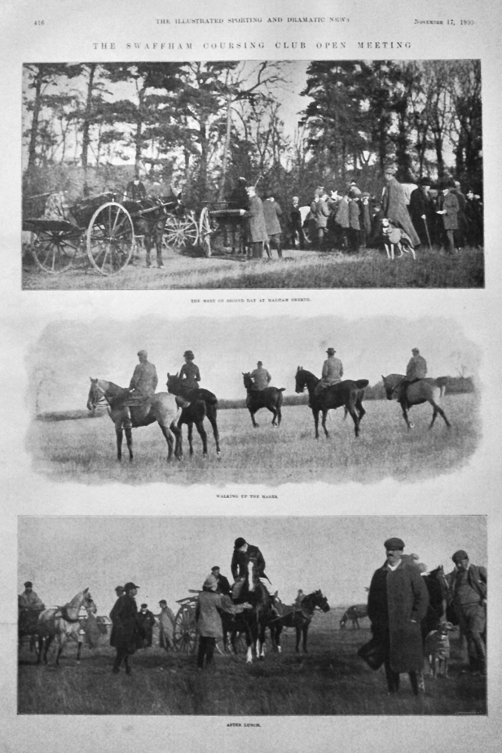 The Swaffham Coursing Club Open Meeting.  1900.