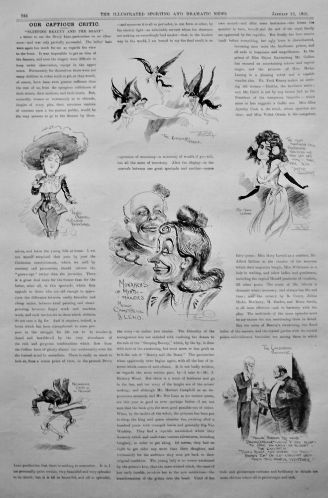 Our Captious Critic.  January 12th, 1901.  "Sleeping Beauty and the Beast."