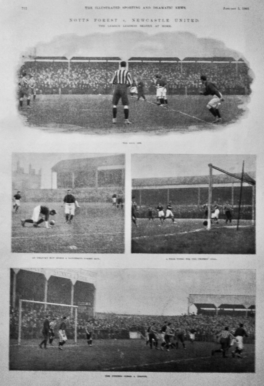 Notts Forest v. Newcastle United :  The League leaders beaten at Home.  190