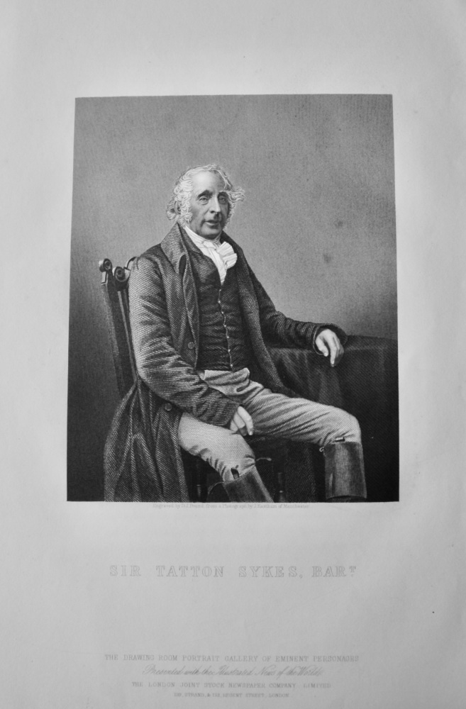 Sir Tatton Sykes, Bart.  1859.