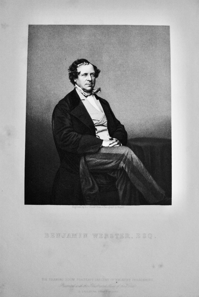 Benjamin Webster Esq. 1859.