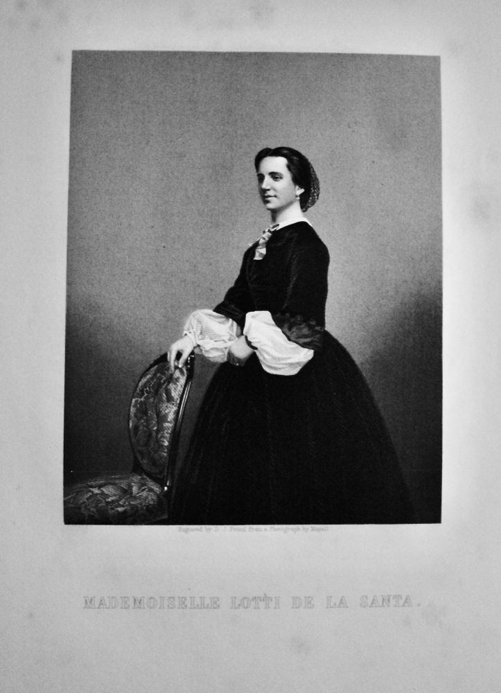 Mademoiselle Lotti De La Santa.  1859.