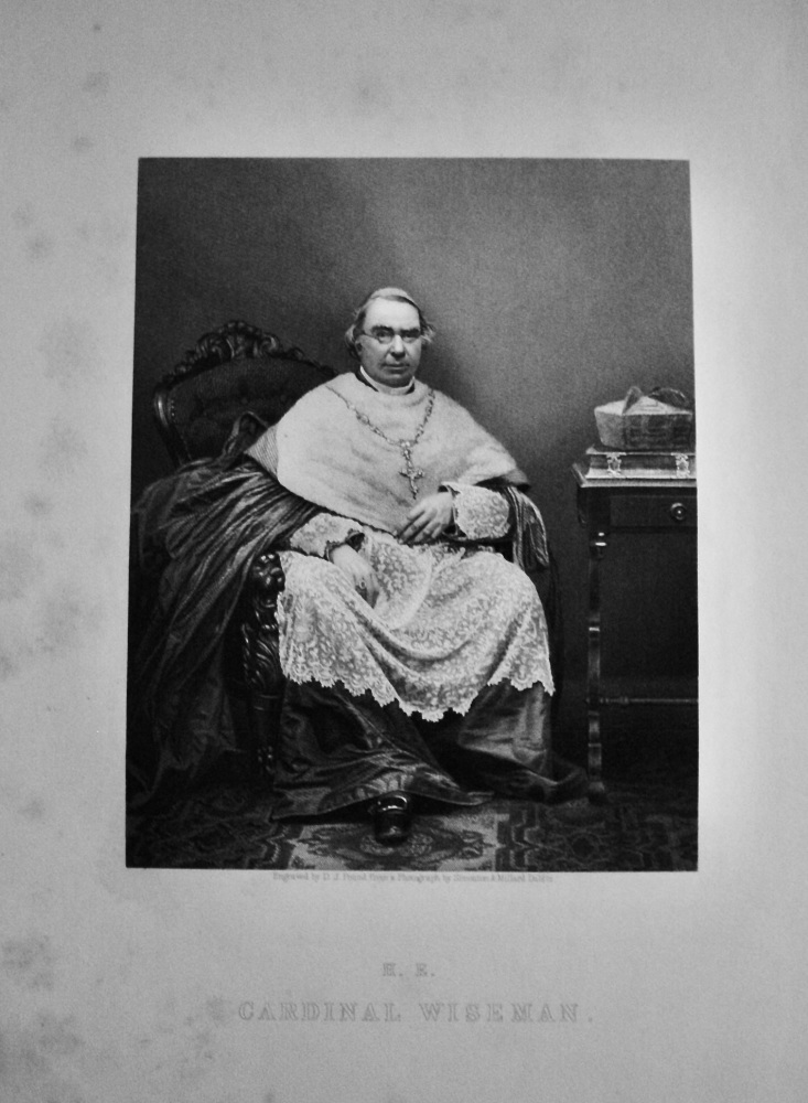 H. E. Cardinal Wiseman.  1859.