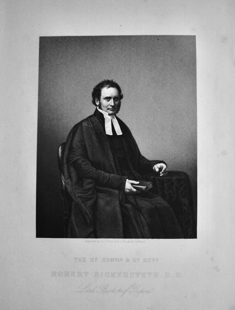 The Right Honourable and Right Reverend Robert Bickersteth, D.D.  Lord Bishop of Ripon.  1859.