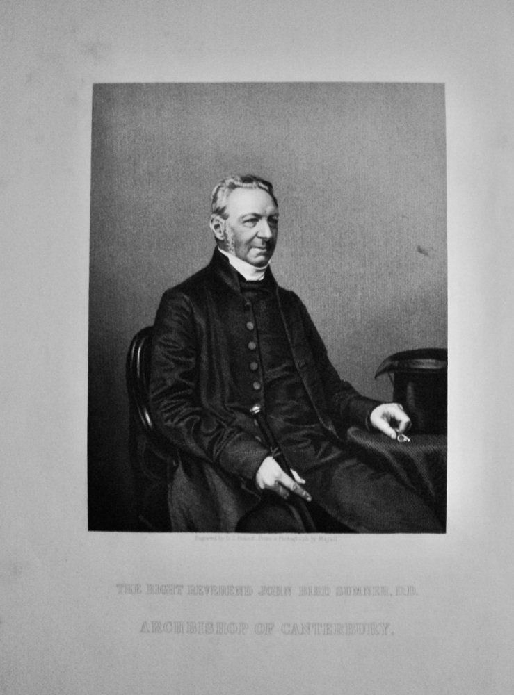 The Right Reverend John Bird Sumner, D.D.  Archbishop of Canterbury.  1859.