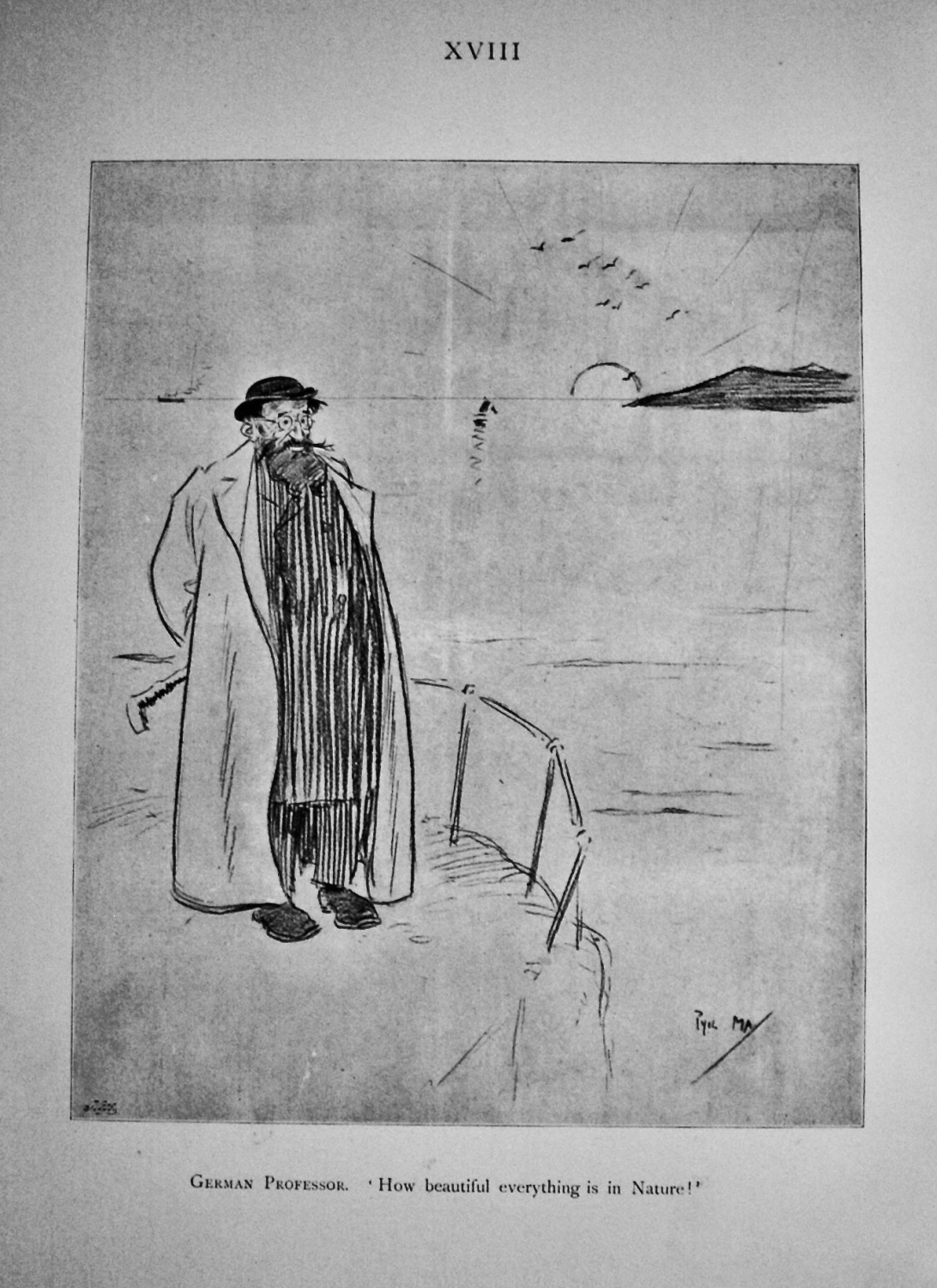 German Professor.  'How beautiful everything is in Nature !'   1897.