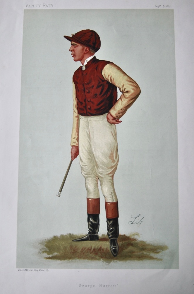 George Barrett  (Jockey)  Vanity Fair September 3rd, 1887.