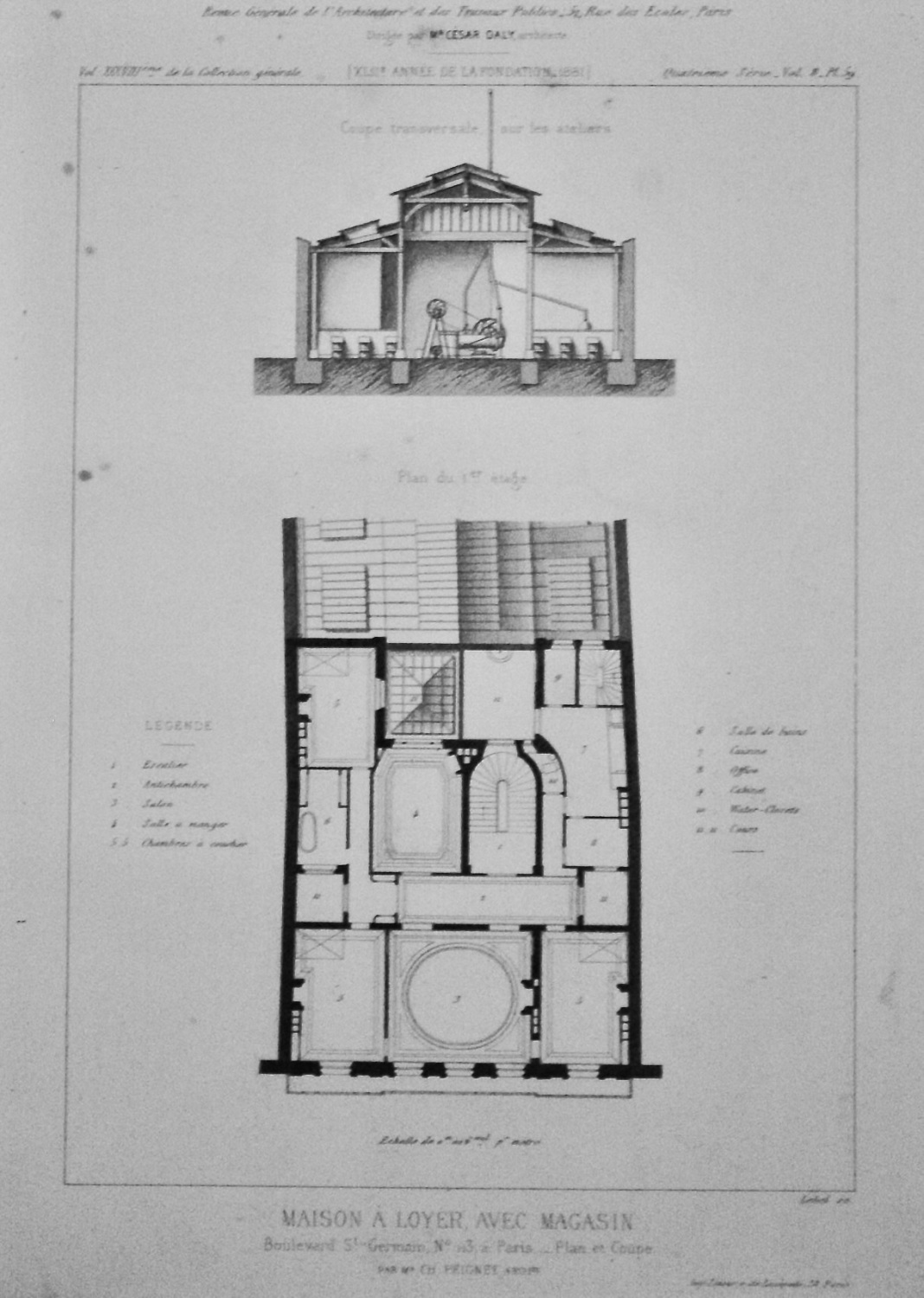 Maison A. Loyer, Avec Magasin, Boulevard St. Germain, No. 113, a Paris.___P