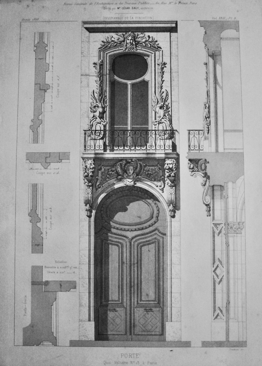 Porte. Quai Voltaire No. 13, a Paris.  1881.