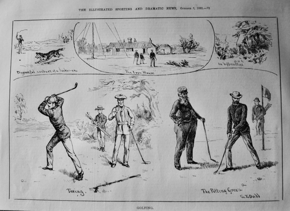 Golfing.  1881.