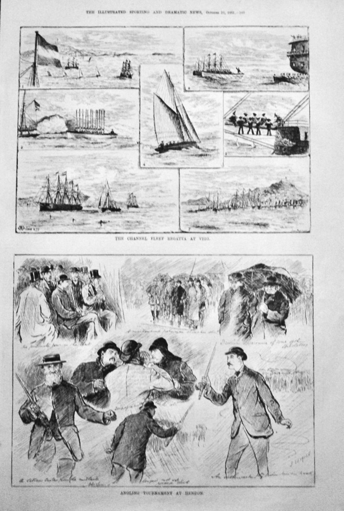 Angling Tournament at Hendon.  1881.