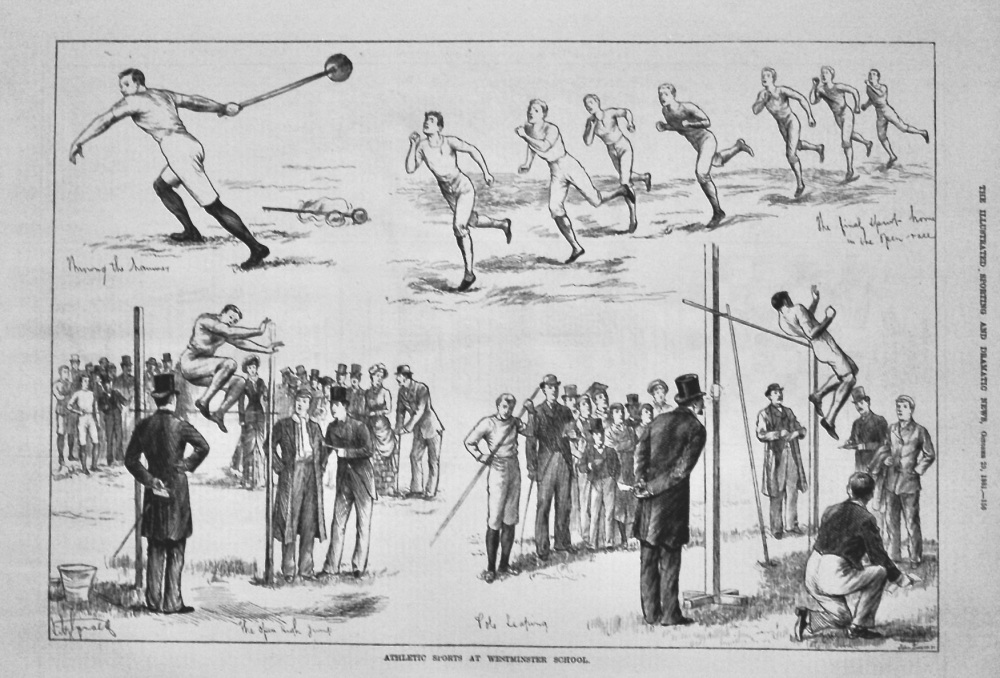 Athletic Sports at Westminster School.  1881.