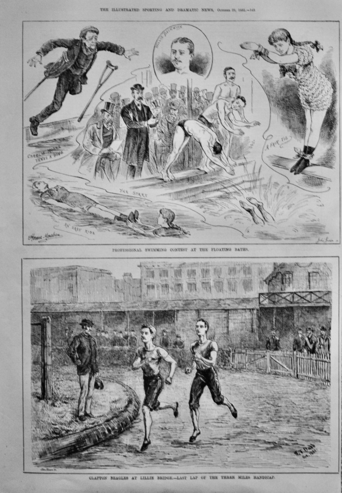 Clapton Beagles at Lillie Bridge.- Last Lap of the Three Miles Handicap.  1881.