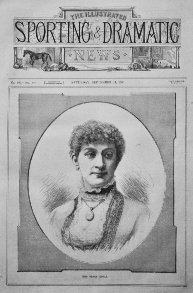 Miss Grace Edgar.  (Actress)  1881.