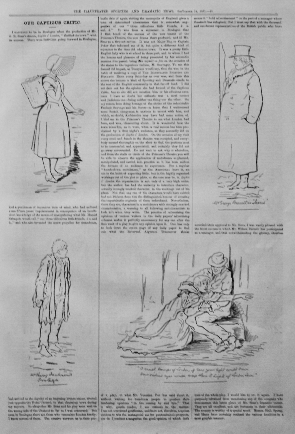Our Captious Critic, September 24th, 1881.