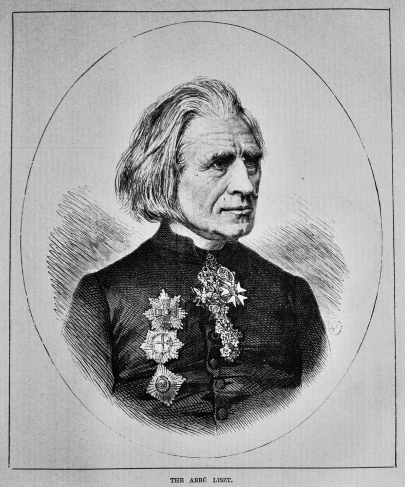 The Abbe Liszt. (Franz Liszt) Composer.  1881.