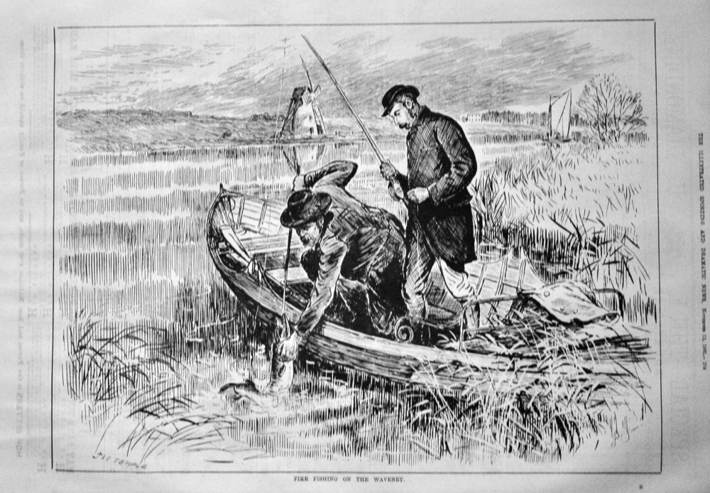Pike Fishing on the Waveney.  1881.