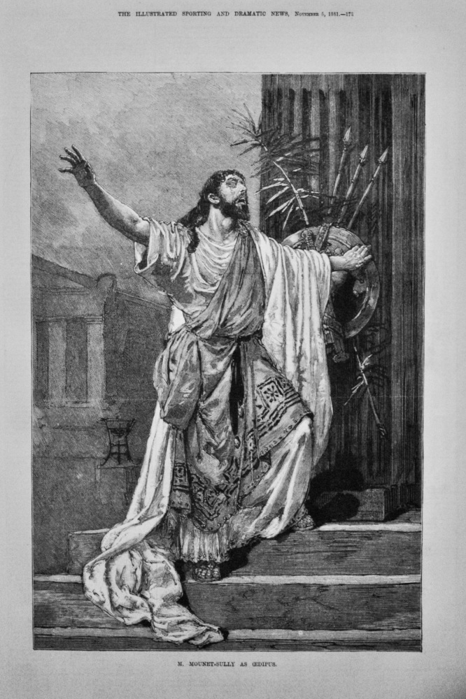 M. Mounet-Sully as Oedipus.  1881.