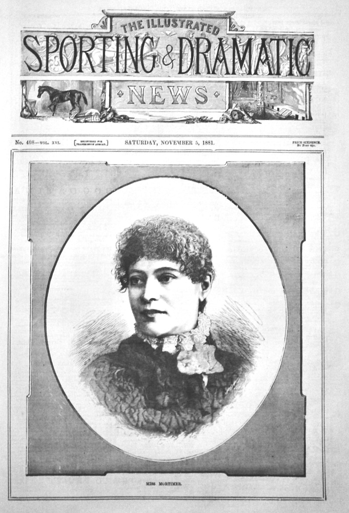 Miss Mortimer.  (Actress) 1881.