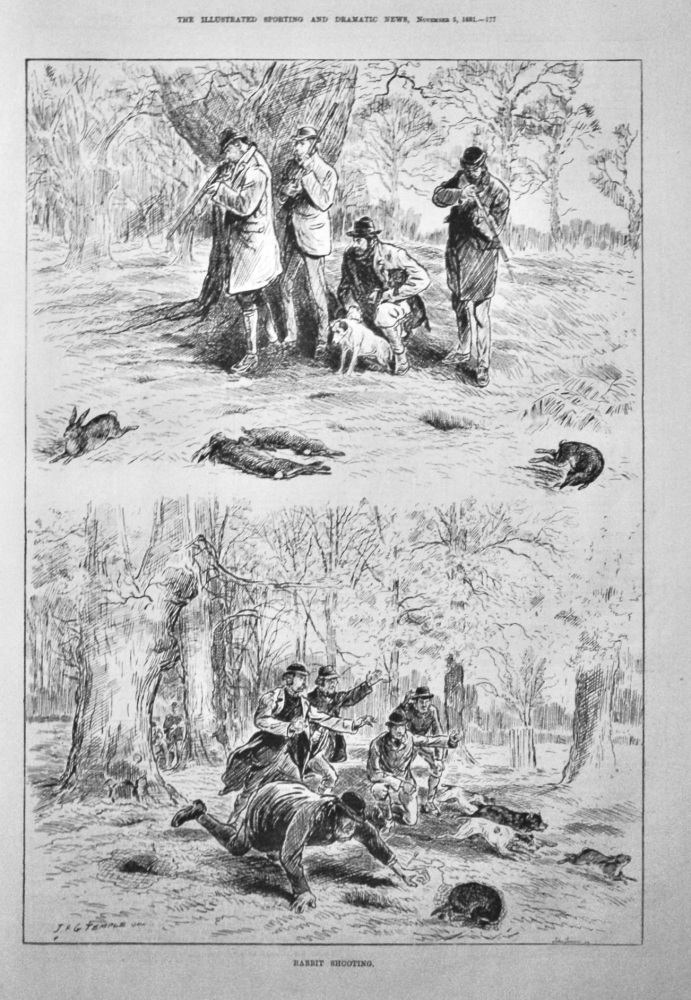 Rabbit Shooting.  1881.
