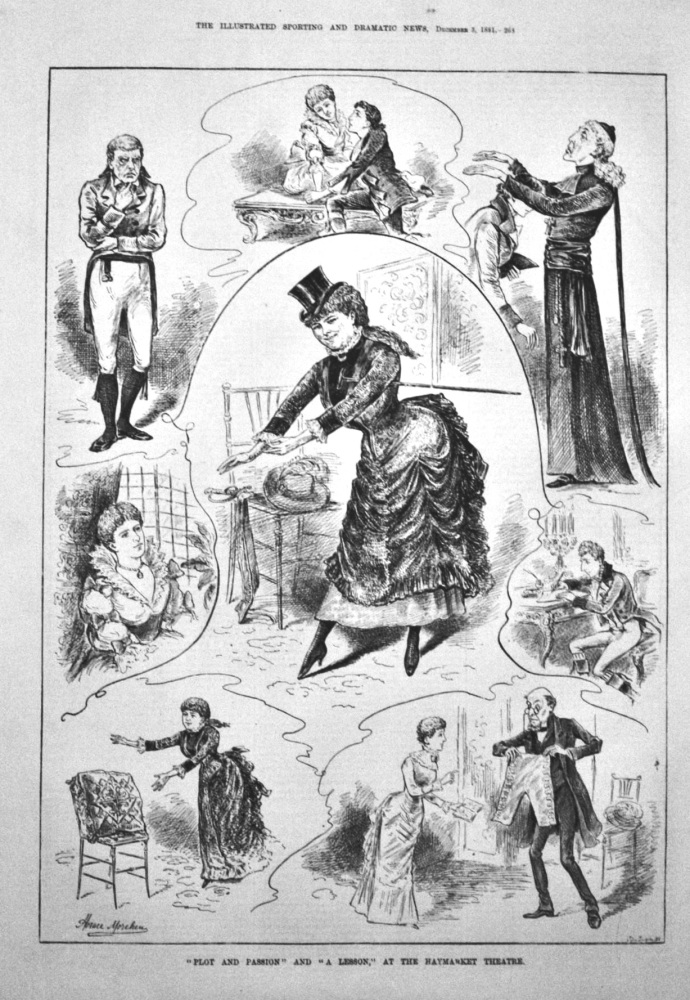"Plot and Passion" and "A Lesson," at the Haymarket Theatre. 1881.