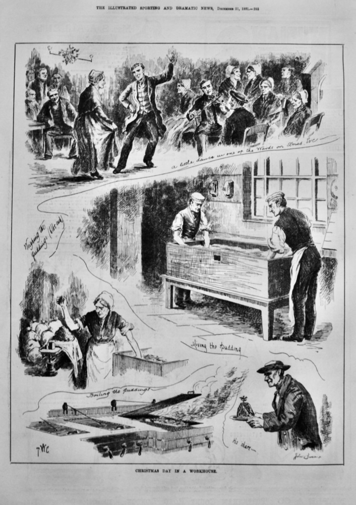 Christmas Day in a Workhouse.  1881.